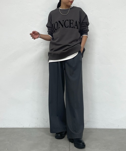 「LOUNGEDRESS」 スウェットカットソー FREE カーキ レディース_画像4