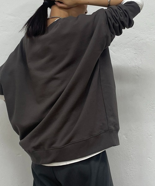 「LOUNGEDRESS」 スウェットカットソー FREE カーキ レディース_画像8