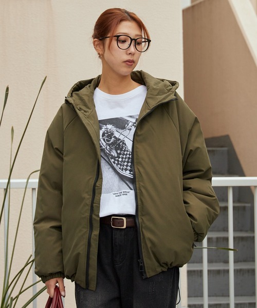 Theater code ダウンジャケット ダウン Basic Hooded Quilted Jacket 