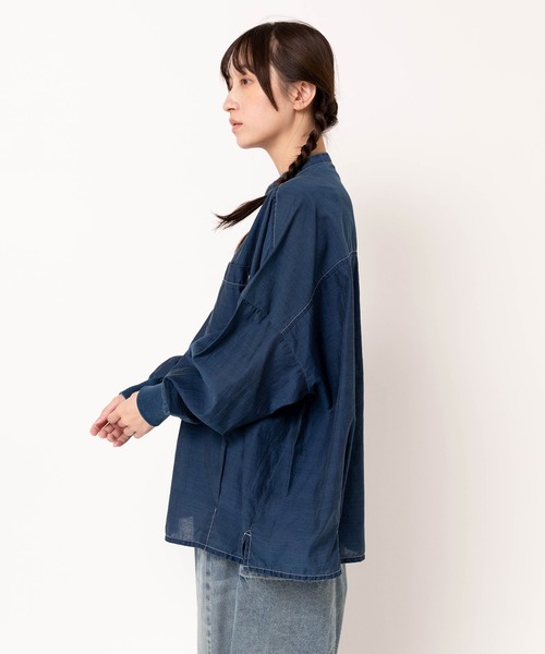 Coperni  / コペルニ | ジャガード シアー プルオーバー シャツ | M | ブルー系 | レディース シアーフラワージャカードニットプルオーバー - ベルーナ【公式】