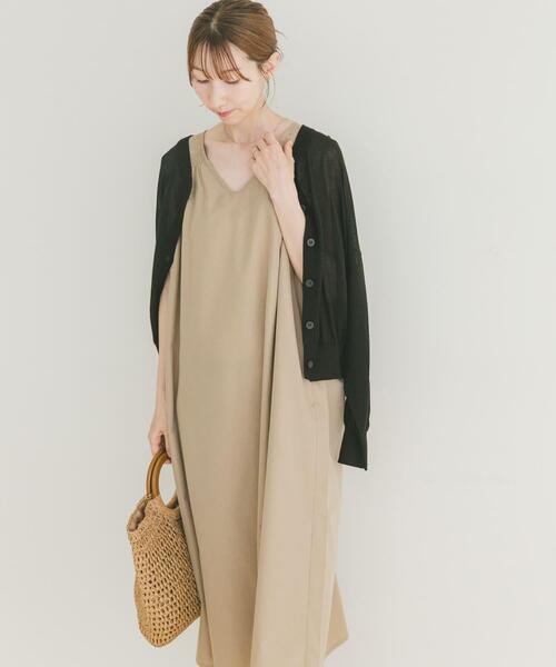「ITEMS URBANRESEARCH」 ノースリーブワンピース FREE ブラック レディース_画像9