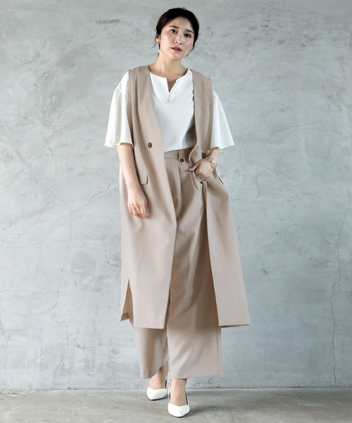 「Emilyan」 ベスト 9号 ベージュ レディース_画像7