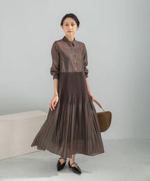 ワンピース プリーツロングシャツワンピース : ZOZOTOWN Yahoo!店