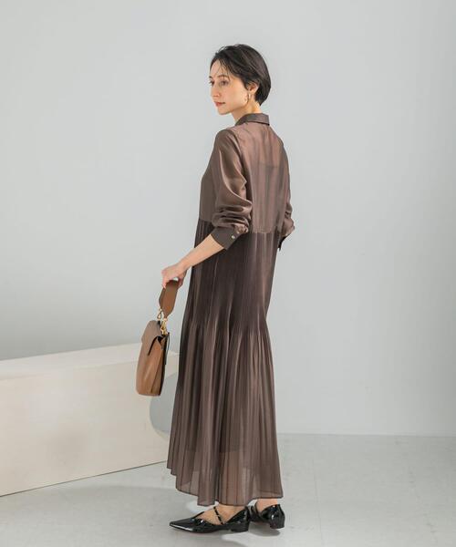 ワンピース プリーツロングシャツワンピース : ZOZOTOWN Yahoo!店