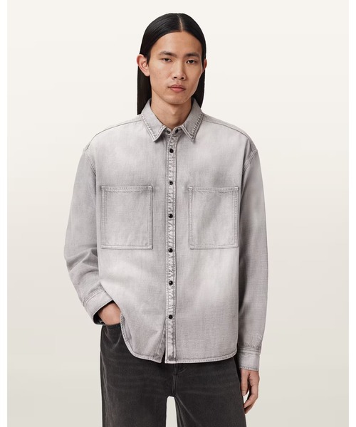 ALLSAINTS（オールセインツ） シャツ AL OVERSIZED DENIM SHIRT | AL