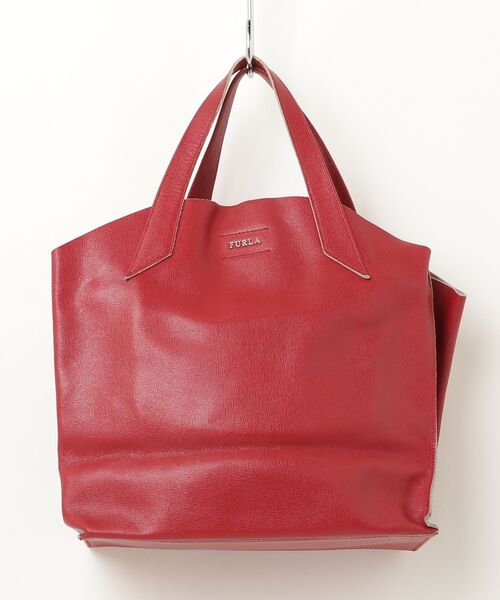 「FURLA」 ワンポイントハンドバッグ - レッド レディース