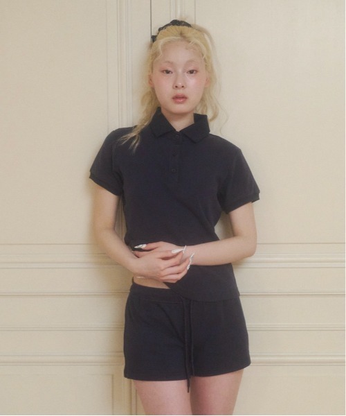 chernyy パンツ chernyy shorts / バック刺繍ロゴショートパンツ