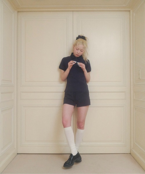 chernyy パンツ chernyy shorts / バック刺繍ロゴショートパンツ