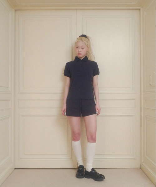 chernyy パンツ chernyy shorts / バック刺繍ロゴショートパンツ