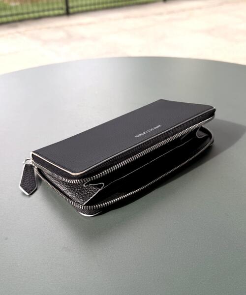 新品 ドレステリア ラウンドジップウォレット 長財布 ブラック×ブルー DRESSTERIOR（ドレステリア） 長財布 財布 「本革」リアルレザー