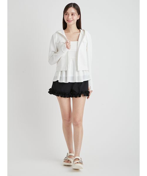 パンツ 「水陸両用可」フリルショートパンツ レディース