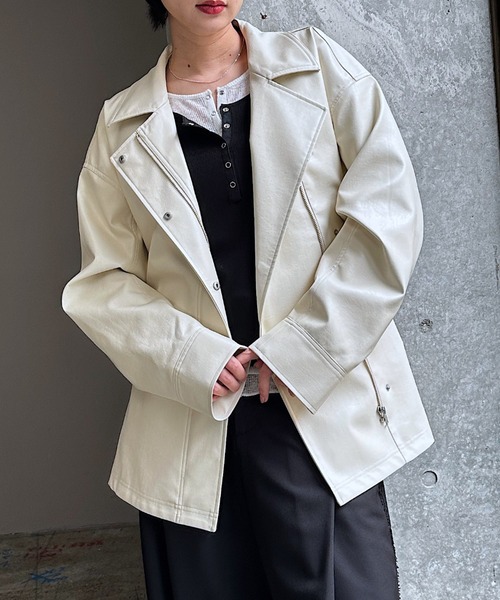 PAGEBOY（ページボーイ） レザージャケット ライダース フェイクレザー