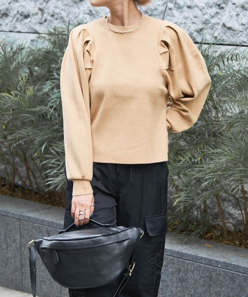 「Audrey and John Wad」 長袖ニット FREE ブルー レディース_画像2