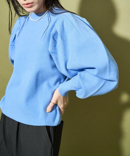 「Audrey and John Wad」 長袖ニット FREE ブルー レディース_画像8