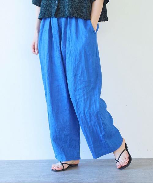 yuni ワイドパンツ パンツ 40/1 Linen easy gum tack pants レディース