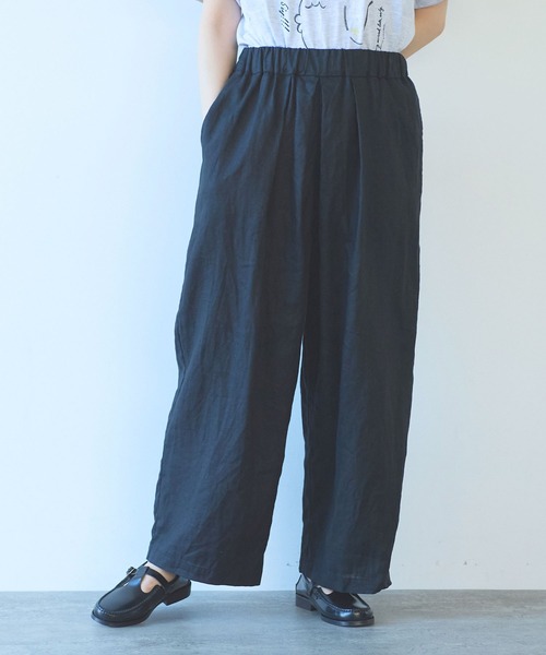 yuni ワイドパンツ パンツ 40/1 Linen easy gum tack pants レディース