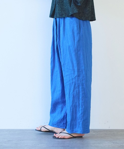 yuni ワイドパンツ パンツ 40/1 Linen easy gum tack pants レディース