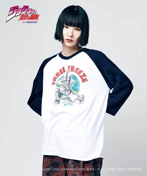 glamb（グラム） 7分袖Tシャツ「ジョジョの奇妙な冒険コラボ」 L