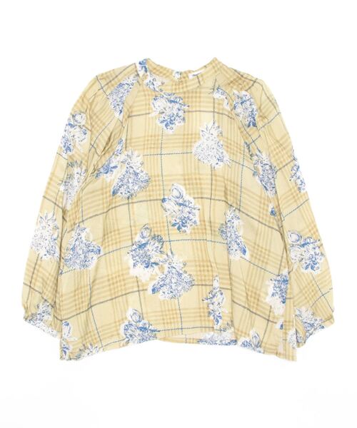 Plantation（プランテーション） 長袖ブラウス M size イエロー 