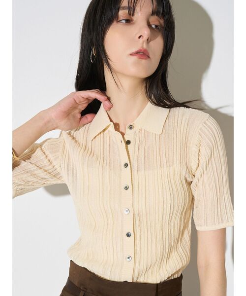 ELENDEEK - ELENDEEK ニット エレンディーク ニット トップス 新品未使用 ELENDEEK（エレンディーク） ニット セーター シアープリーツニット