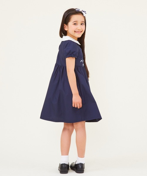 CHOPIN deux」 「KIDS」シャツワンピース 120cm サックスブルー キッズ