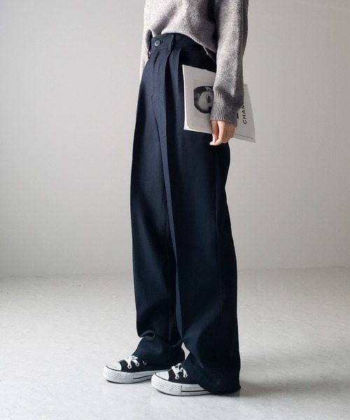 「me+em select」 パンツ MEDIUM ブラック レディース_画像6