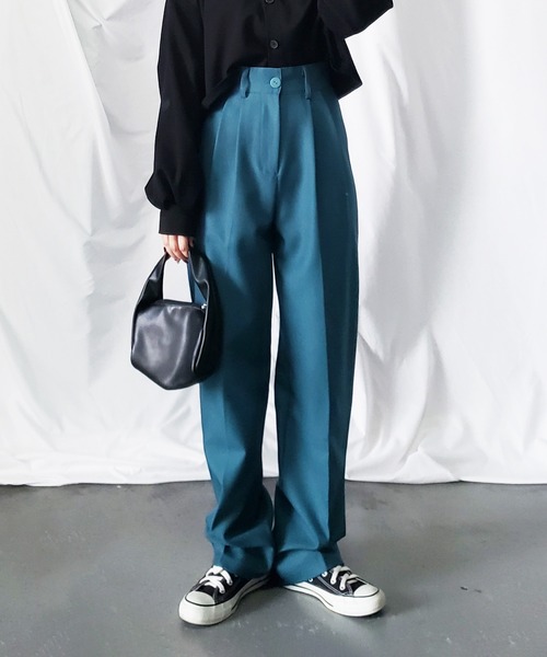 「me+em select」 パンツ MEDIUM ブラック レディース_画像8
