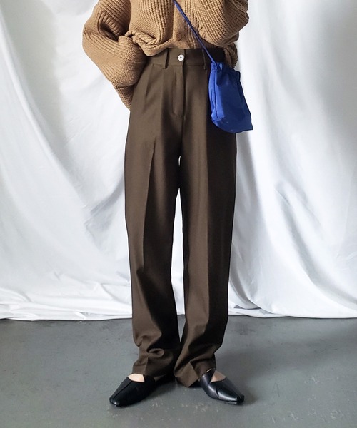 「me+em select」 パンツ MEDIUM ブラック レディース_画像9