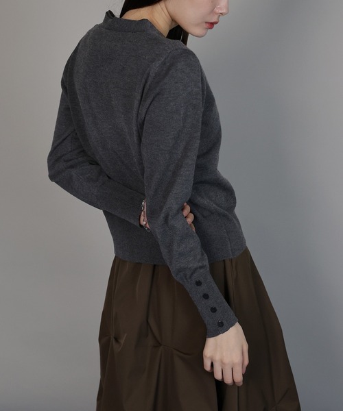 「J by blue」 ニットカーディガン MEDIUM ベージュ レディース_画像6