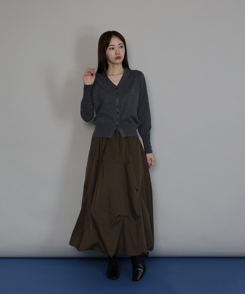 「J by blue」 ニットカーディガン MEDIUM ベージュ レディース_画像9