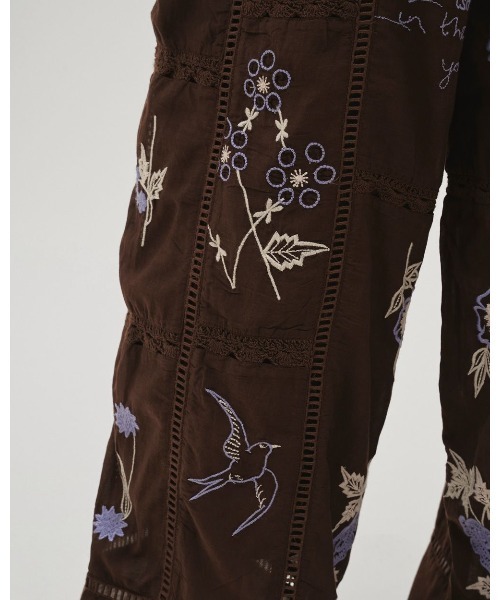 パンツ Embroidery Patchwork Trousers 12610719 メンズの画像
