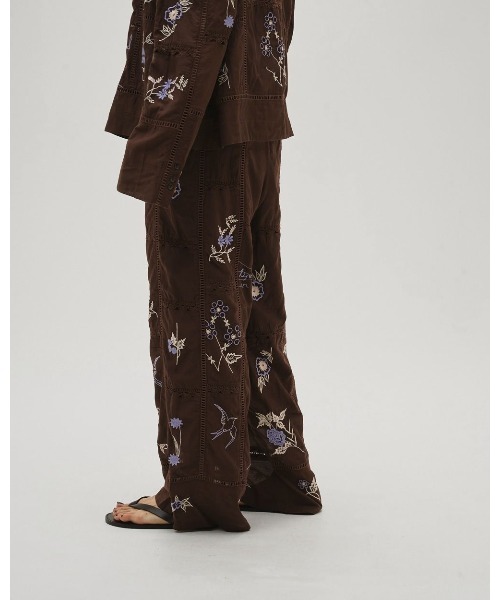パンツ Embroidery Patchwork Trousers 12610719 メンズの画像