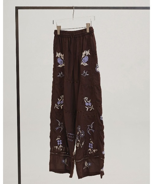 パンツ Embroidery Patchwork Trousers 12610719 メンズの画像