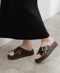 サンダル 夏 ビジューバックルクロスサンダル ...の詳細画像1