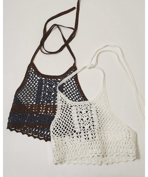 tシャツ Crochet Knit Bustier レディースの画像