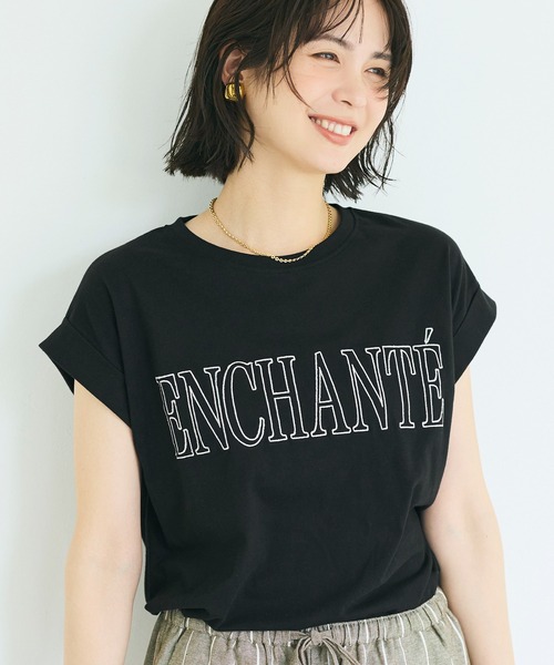 coca（コカ） tシャツ 半袖 フレンチスリーブ刺繍Tシャツ レディース