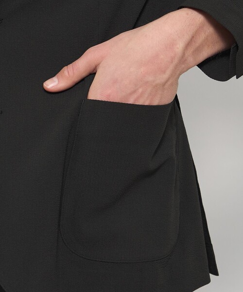 ジャケット テーラードジャケット 「WEB・一部店舗限定」「BREASY JACKET」ストレッチサッカーセットアップジャケット メンズの画像