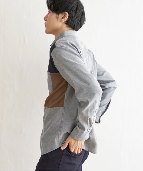 「ikka」 長袖シャツ S ネイビー メンズ_画像9