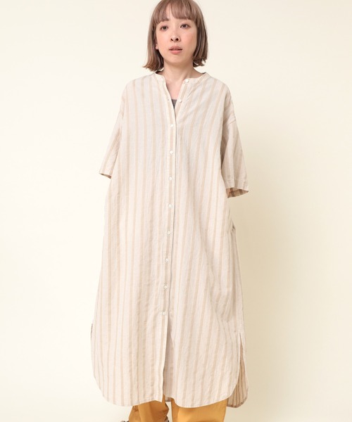 「RNA-N」 半袖ワンピース MEDIUM キナリ レディース_画像6