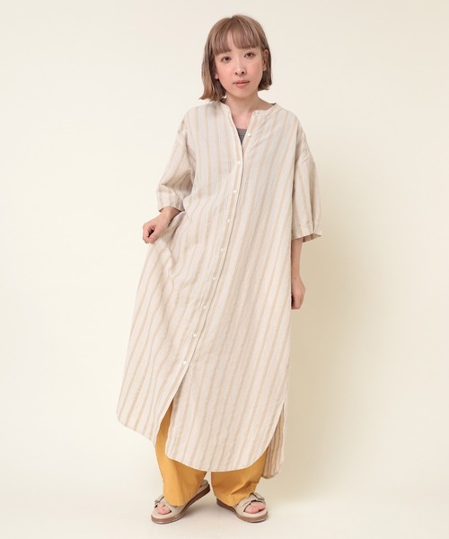 「RNA-N」 半袖ワンピース MEDIUM キナリ レディース_画像9