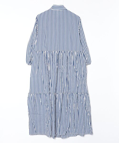 「BANANA REPUBLIC FACTORY STORE」 シャツワンピース S ホワイト×ネイビー レディース_画像2