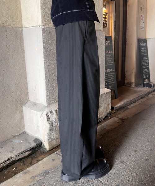 Chikashitsu+（チカシツプラス） ワイドパンツ スラックス