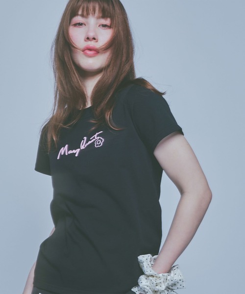 Ｍ 日本未発売/新品 MARY ANN マリーアン 芸能人御用達 Tシャツ 黒 MARY QUANT（マリークヮント） tシャツ マリークワント チェーン