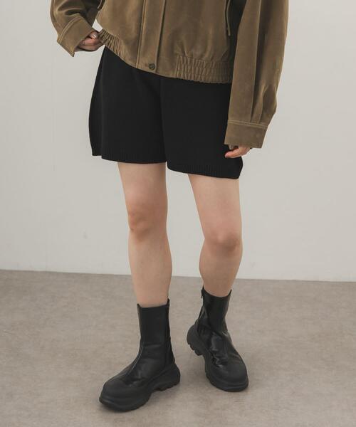 MACPHEE（マカフィー） ハーフパンツ パンツ 短パン レザーライク