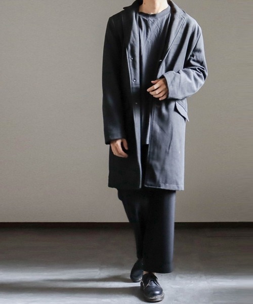 LAD MUSICIAN チェスターコート（ブラック×グレー×イエロー） LAD MUSICIAN（ラッドミュージシャン）の「CHESTER COAT