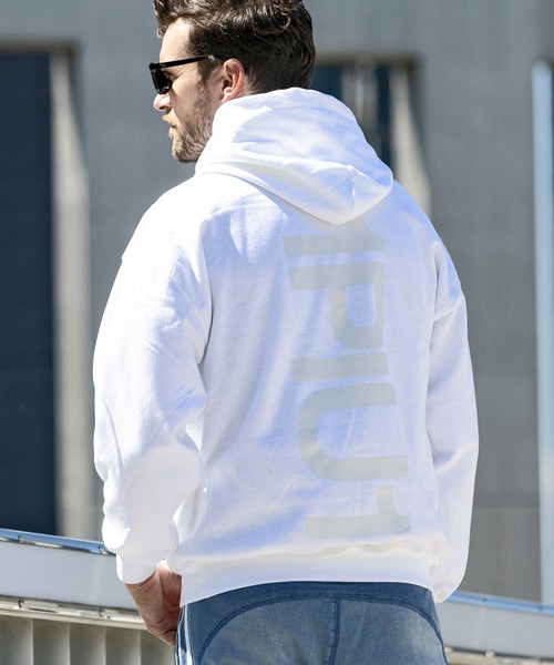 美品】1piu1uguale3/バックロゴパーカー&リブパンツ/オフホワイト5