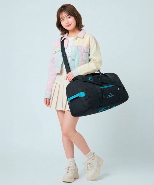 ボストンバッグ 「FILA/フィラ」 WEB限定 別注 筆記体 BIG ロゴ 3way  ボストンバッグ リュック ショルダーバッグ 大容量 47Lの画像