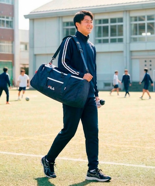 ボストンバッグ 「FILA/フィラ」 WEB限定 別注 筆記体 BIG ロゴ 3way  ボストンバッグ リュック ショルダーバッグ 大容量 47Lの画像