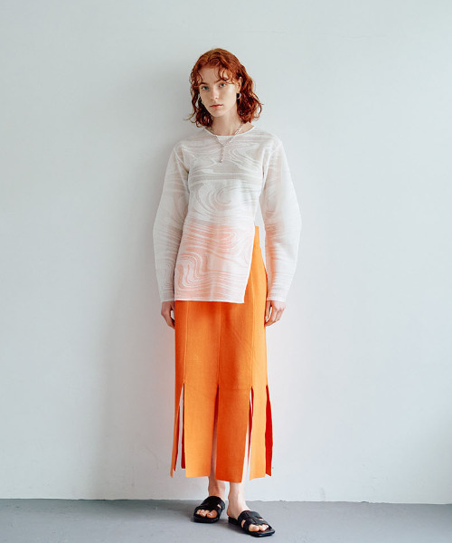 EMMA LIMBER ニット セーター Sheer Jacquard Knit Tops（シアー