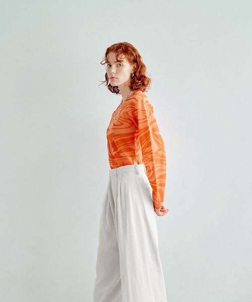 ニット セーター Sheer Jacquard Knit Tops（シアージャカードニットトップス） レディース EMMA LIMBER ニット セーター Sheer Jacquard Knit Tops（シアー